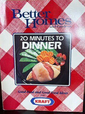 Vgt Better Homes and Gardens 20 Minutes to Dinner Softcover Cookbooks 1987 - EUC